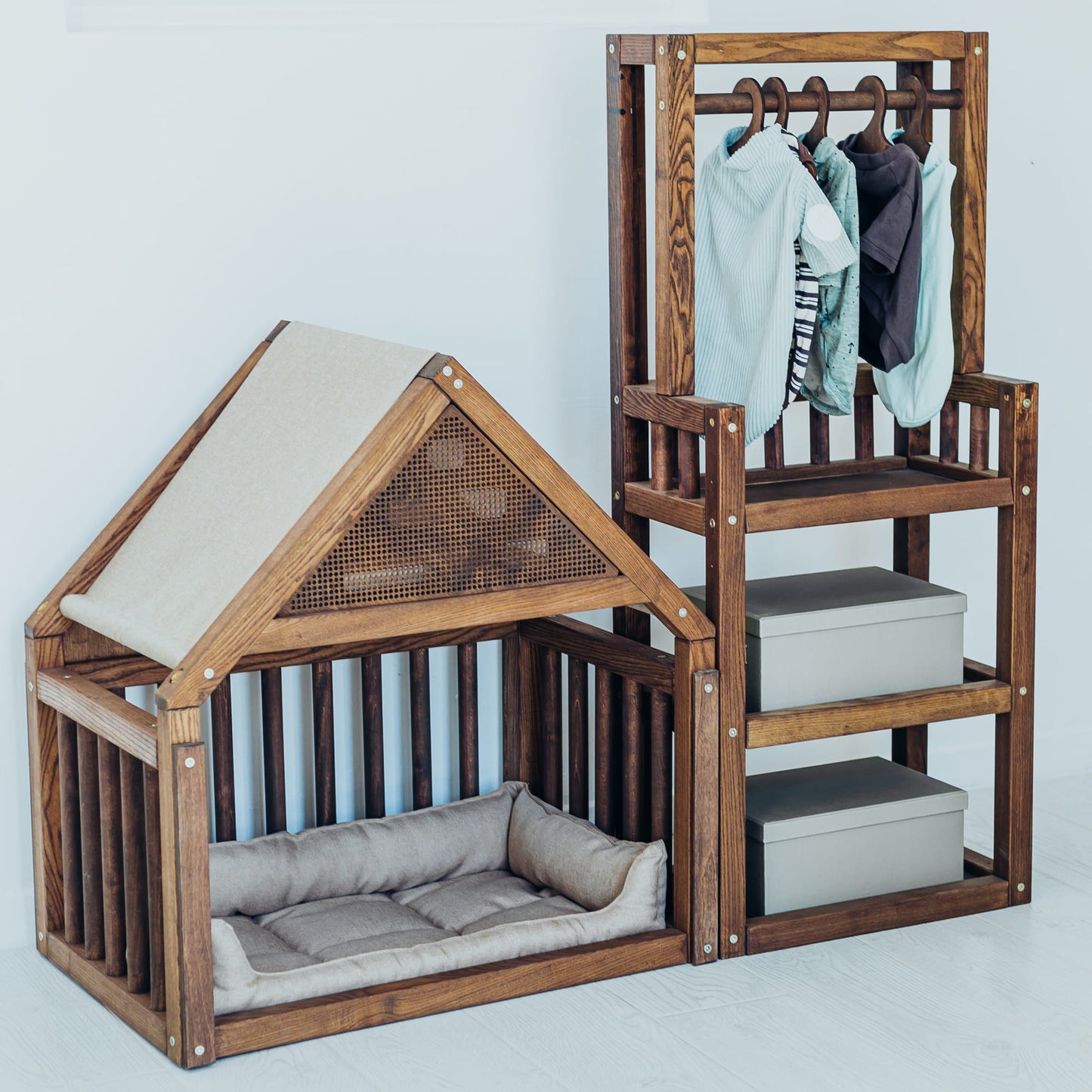 Wooden Dog Wardrobe