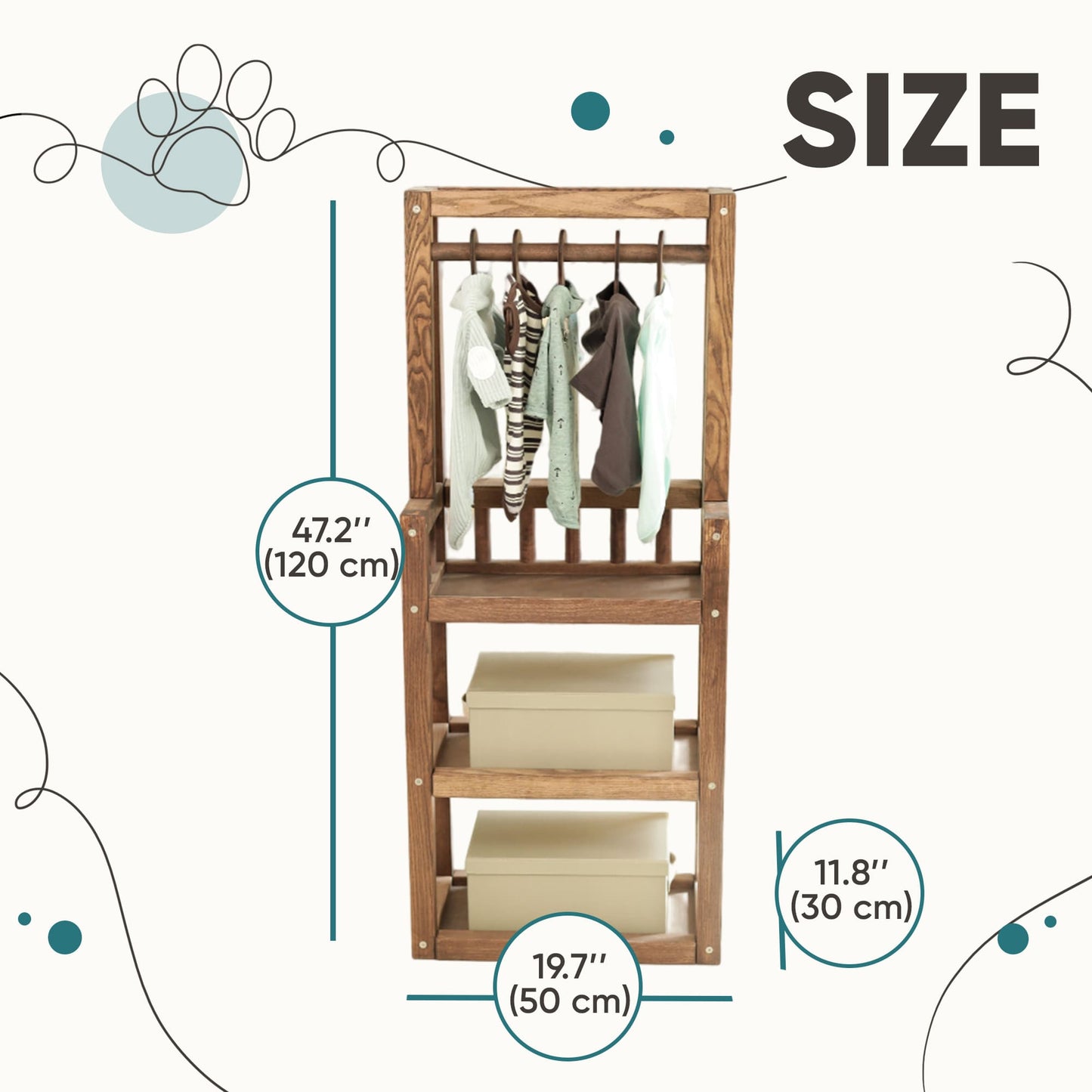 Wooden Dog Wardrobe